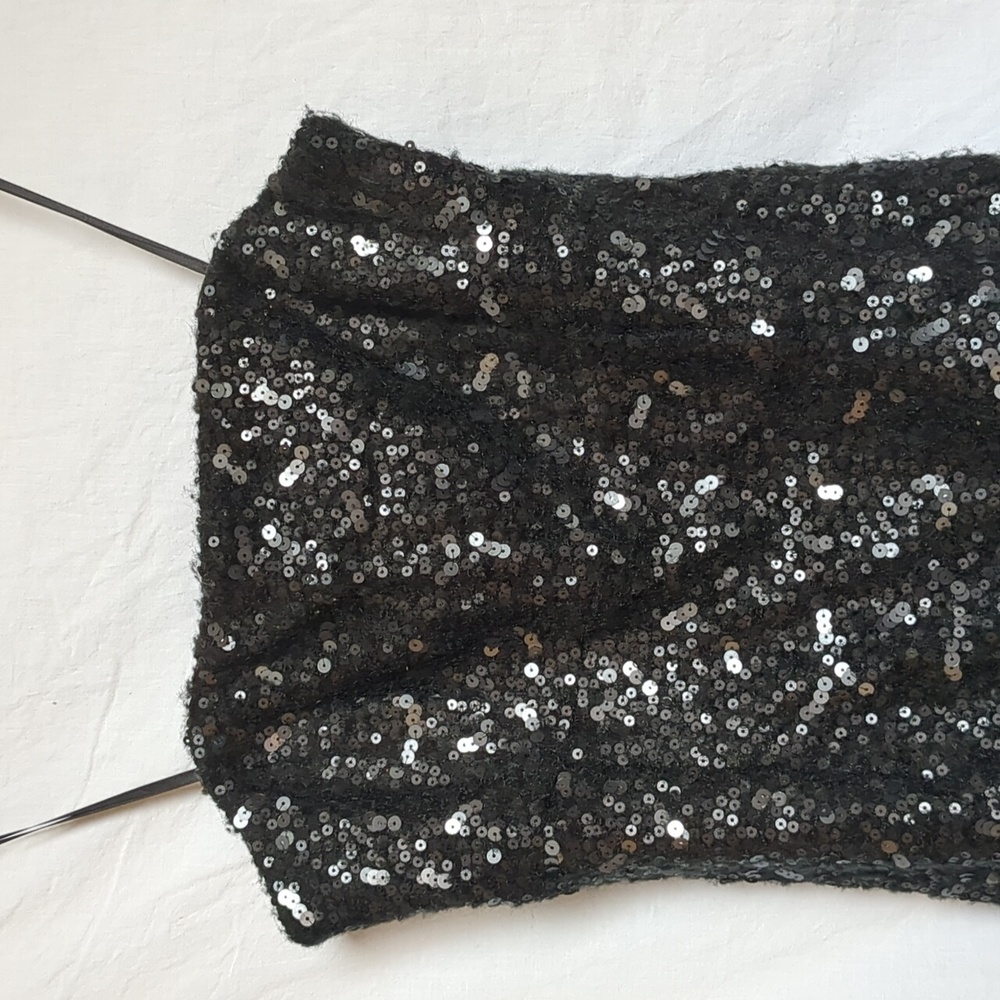 Banana Republic dress Black Strapless sequinned Dress 12